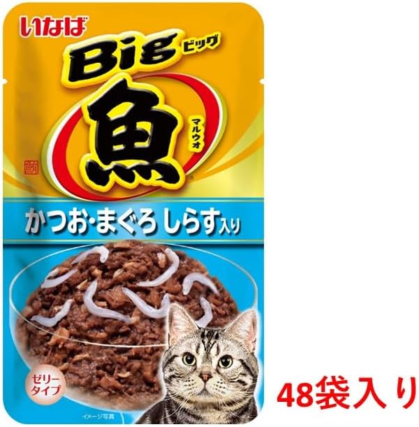 いなば Bigマルウオ かつお・まぐろ しらす入り 80g×48個 (セット) 猫用 ウェットフード