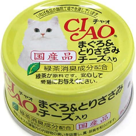 チャオ まぐろ&とりささみ チーズ入 85g×24缶