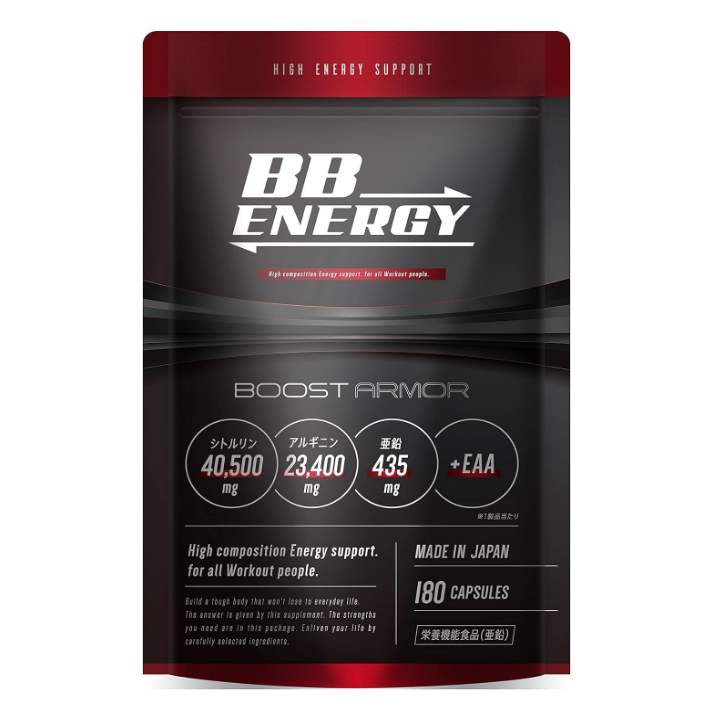 BB.ENERGY シトルリン アルギニン 亜鉛 +EAA 180粒 約30日分 マカ クラチャイダム トンカットアリ タウリン オットセイ 圧倒的成分量 栄養機能食品 日本製 ビービーエナジー ブーストアーマー
