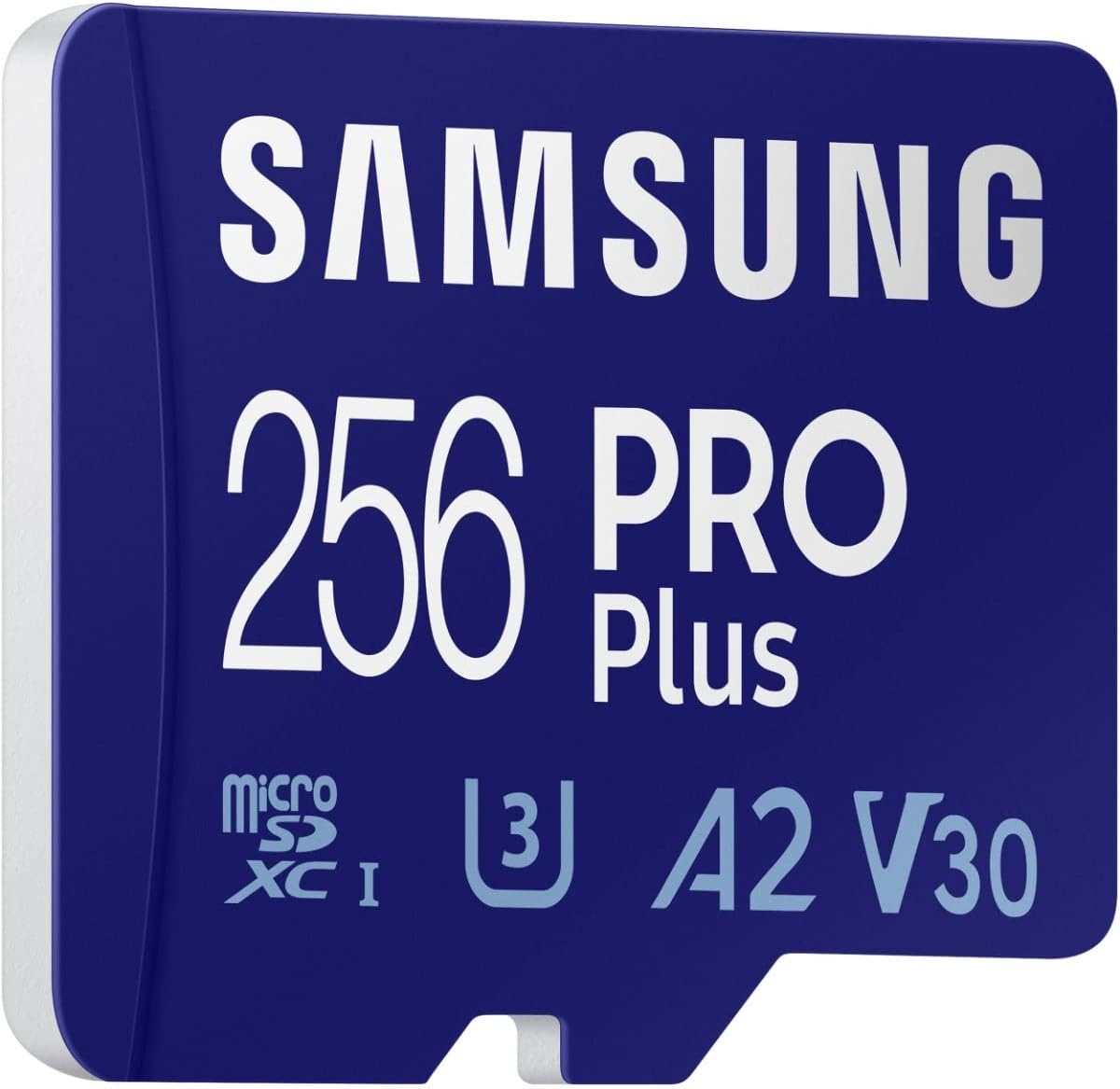 Samsung 256GB micro SD SDXC Class 10 memory card U3 A2 4K Ultra HD upto 160MB/S with Adapter MB-MD256KA/APC