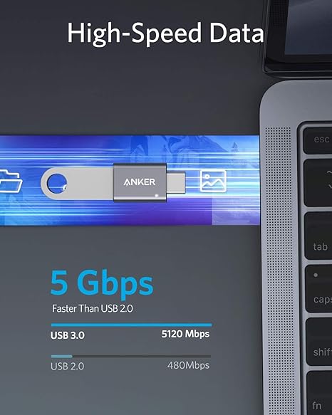 Anker USB-C & USB 3.0 変換アダプタ 2個セット Type C USB-A 最大5Gbps MacBook Pro/MacBook Air/iPad Pro その他 USB-C 端末用