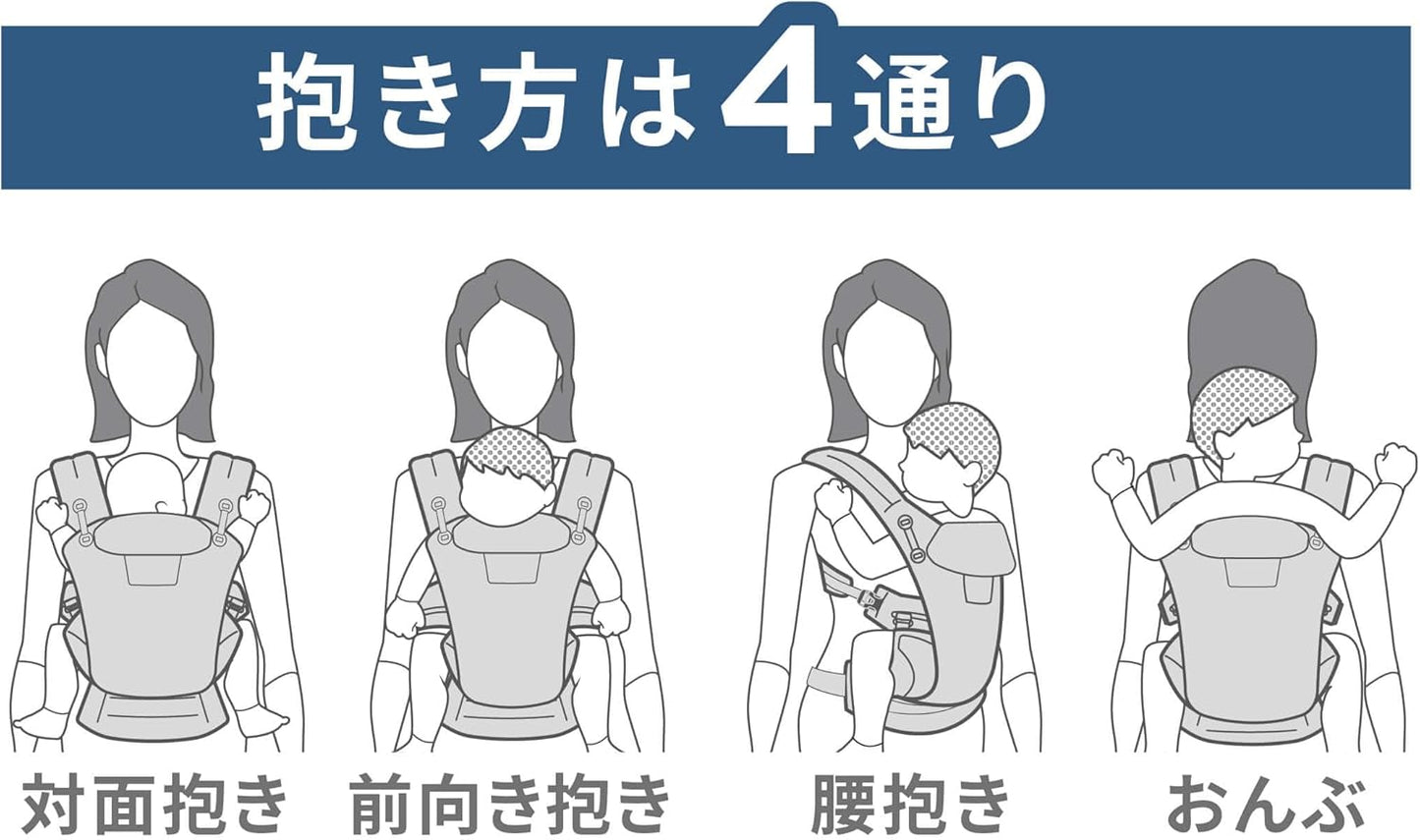 Ergobaby(エルゴベビー) 抱っこひも OMNI Breeze ヘザードデニムブルー 0ヶ月から36ヶ月 メッシュ素材 通気性 日本限定 CREGBCZ360PHTRDNM