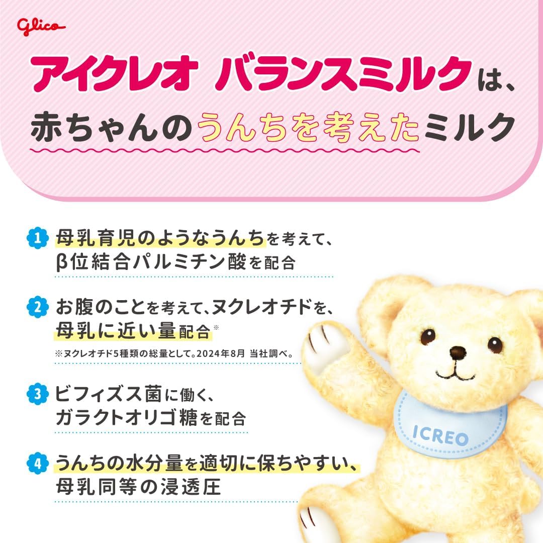 【パッケージ訳あり】【0ヶ月から】アイクレオ バランスミルク 800g 1缶 江崎グリコ