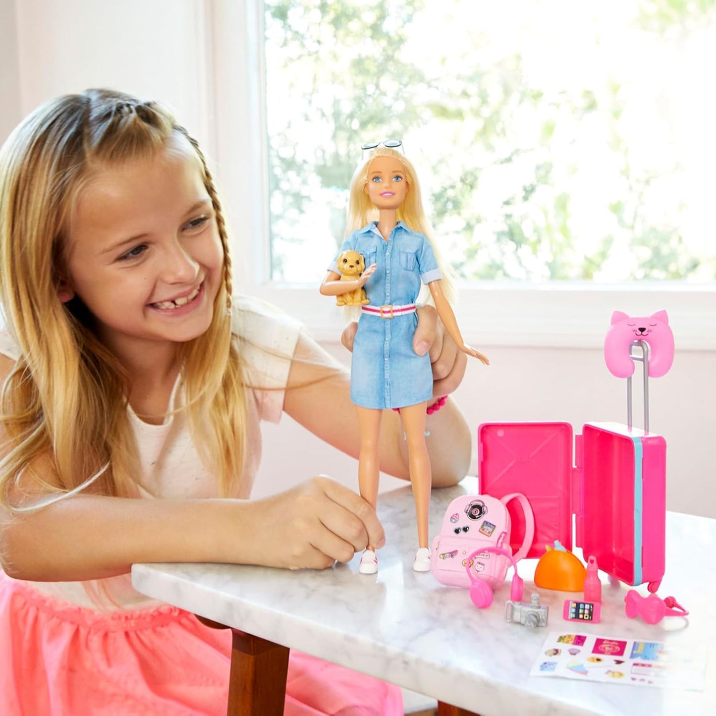 バービー(Barbie) バービー ドリームハウスアドベンチャー ピンクのりょこうセット きせかえ人形・ハウス ままごと・ごっこ遊び 3歳から ブルー