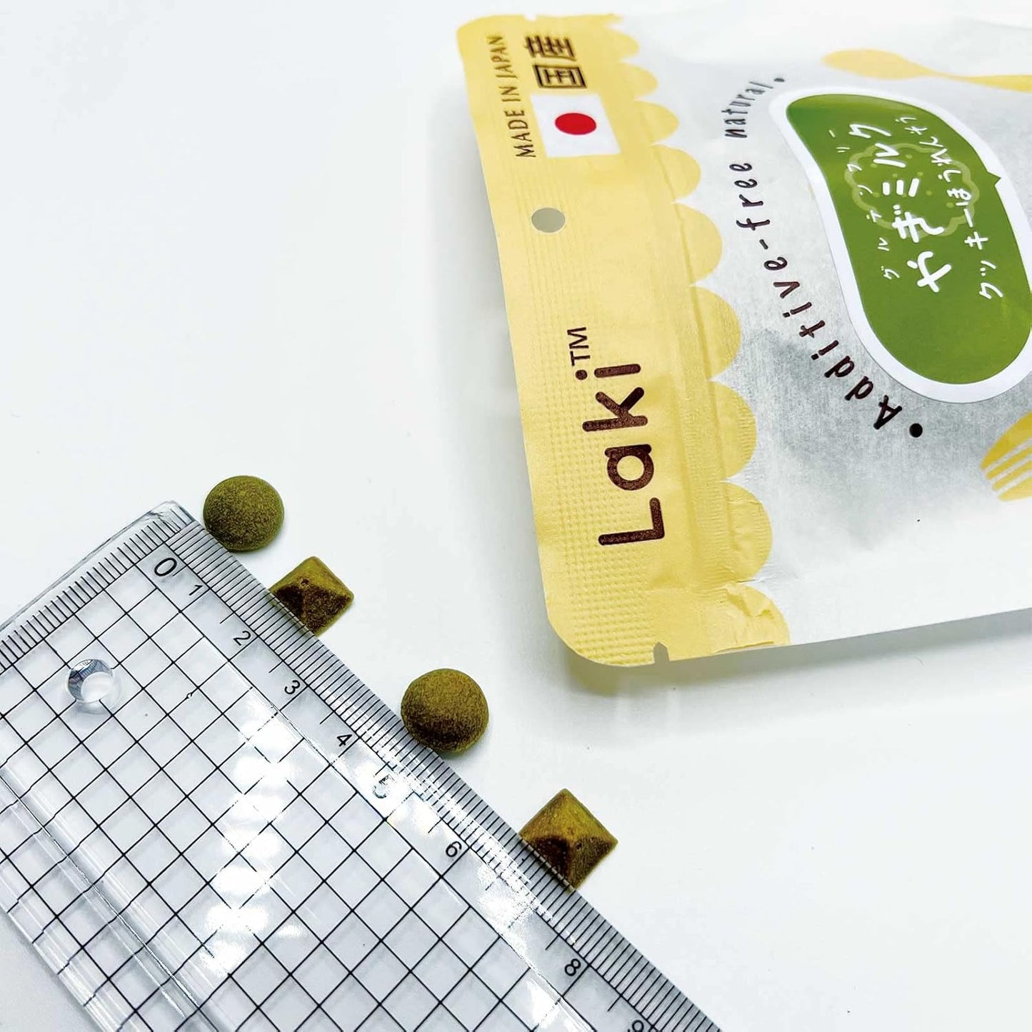 Laki ラキ ペット用 やぎみるくクッキー ほうれん草 グルテンフリー 手作り 無添加 無着色 ヤギミルク 国産 日本製 犬 ペット 50g