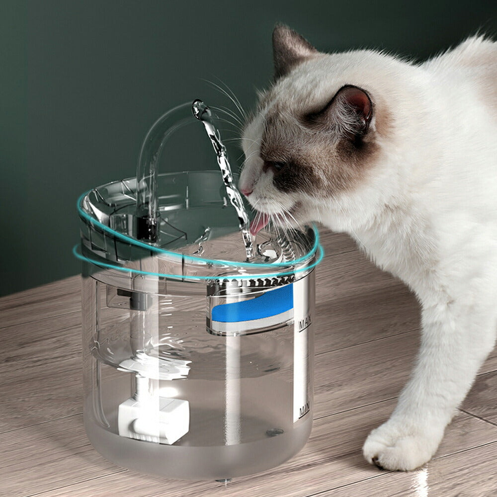 【2WAY自動給水器】自動給水器 猫 犬 水飲み器 蛇口式 1.8L 猫/中小犬用 小鳥 給水 給水器 給餌 食器 水 自動 交換 イヌ いぬ ネコ用 ねこ用 循環式 水飲み機 給水機 自動給水器 活性炭フィルター イオン交換樹脂 ペット