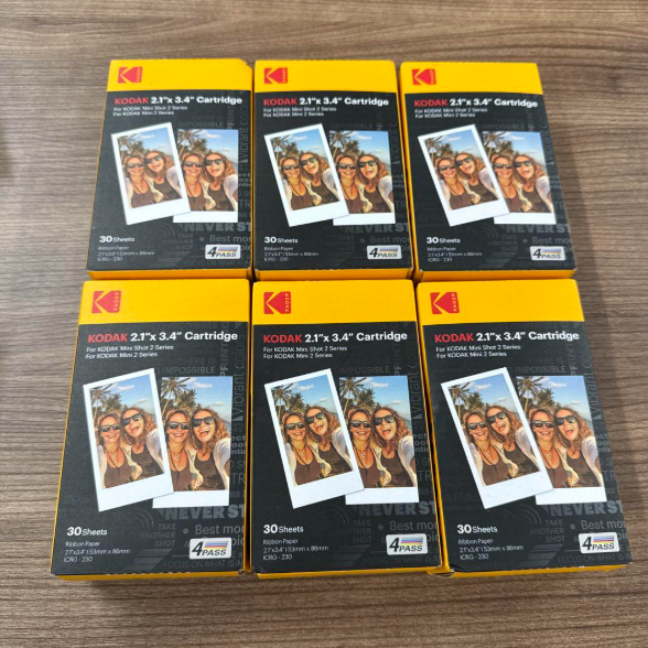 コダック(Kodak)Mini 3&Mini Shot 3シリーズ用 3x3インチ(7.6x7.6cm)カートリッジ 用紙・カラーリボン一体型カートリッジ セット