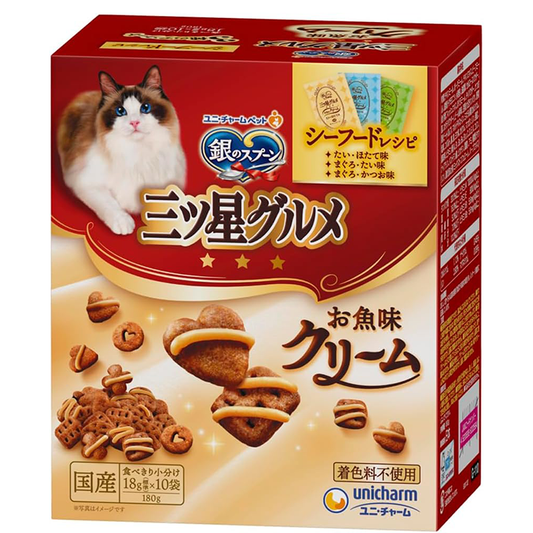 銀のスプーン キャットフード 三ツ星グルメ お魚味クリームシーフードレシピ3種のアソート180g