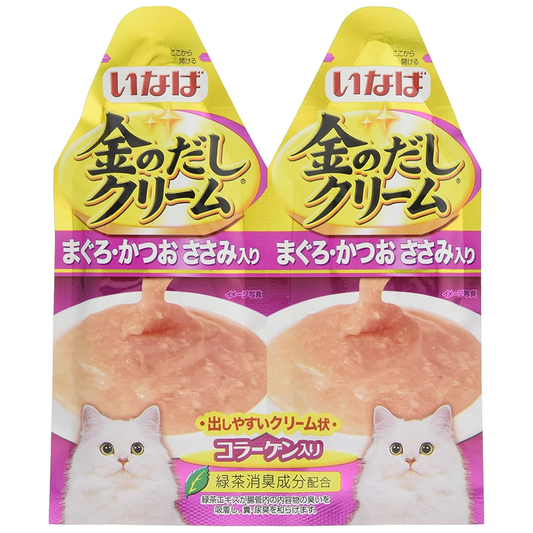 いなば 金のだしクリーム まぐろ・かつお ささみ入り 60g(30g×2) 12個セット