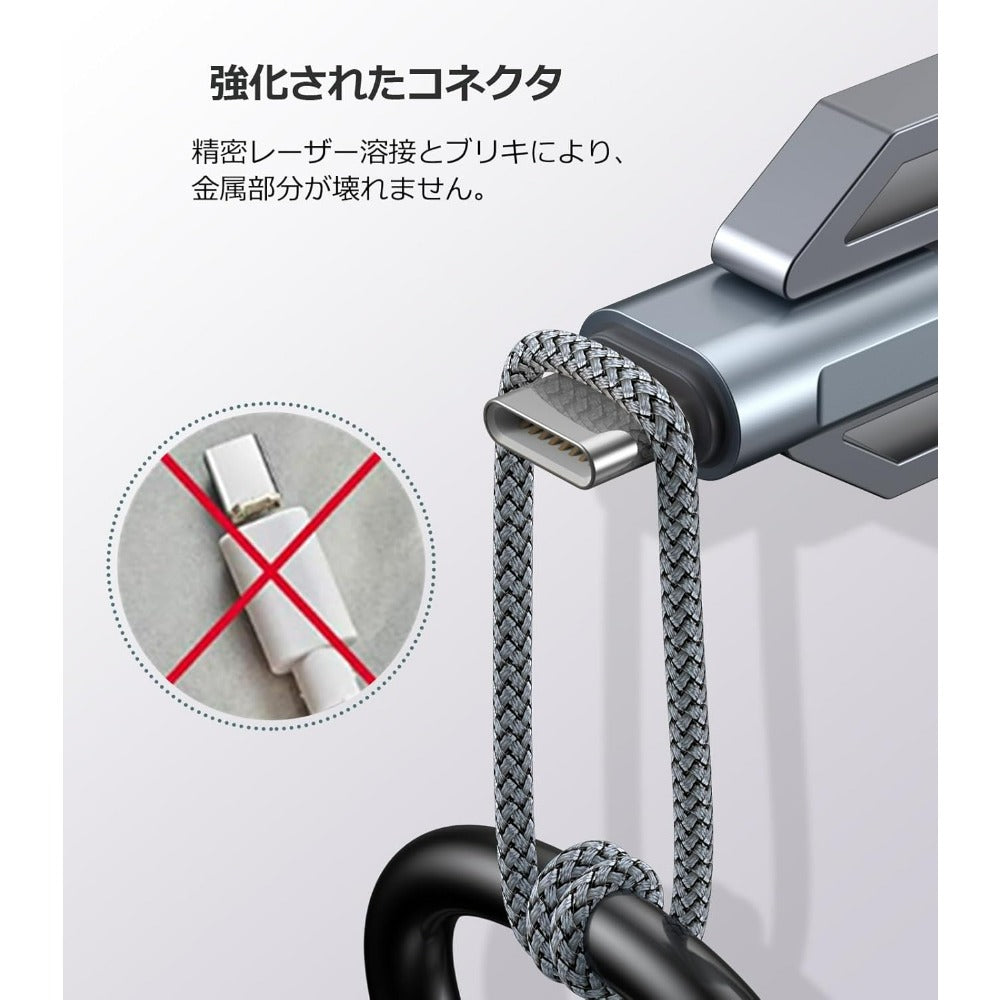 たいぷしー充電器 急速 ケーブル2M 2本セット,Avibrex充電器 Type-C to USB-A 3.2A USB C iPhone 17 充電ケーブル iPhone17 /iPhone 16 15 /アイフォン/ タイプc機種対応(灰)
