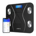 体重計 bluetooth スマホ連動 体組成計 ヘルスメーター 体脂肪計 対組成計 weight scale 電子スケール 体重計 体脂肪率 体脂肪率測定器 高精度 自動ON/OFF バックライト付 180kgまで対応 ボディスケール 強化ガラス コンパクト 軽量アプリ対応/体脂肪率/BMI/筋肉量/基礎代謝量/水分量/体脂肪量 日本語取扱説明書 電池付属 (ブラック)