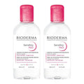 【2個セット】ビオデルマ（Bioderma）サンシビオ エイチツーオー D（H2O）250mL 敏感肌用 クレンジング水（洗顔 メイク落とし クレンジングウォーター 敏感肌用 無香料 無着色 エチルアルコール、オイル、パラベン無添加 弱酸性）
