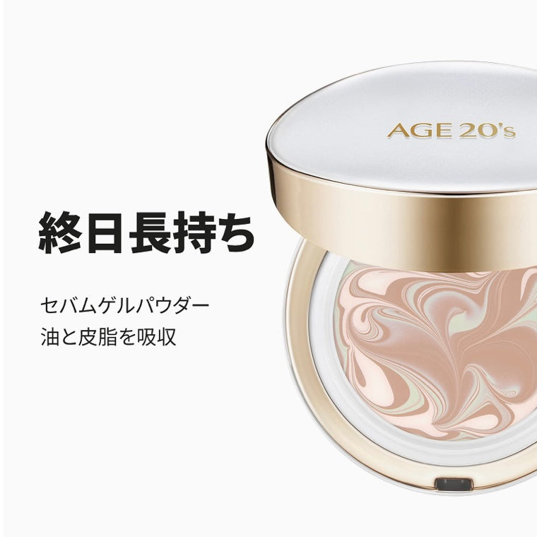 AGE20'S リフィル 含み シグネチャ エッセンス ロングステイ 外出用 ファンデーション クッションパクト + リフィル (21 ライトベージュ) 14g x 2個