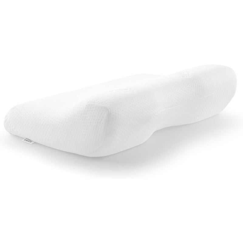 【訳あり】テンピュール(Tempur) 枕 まくら エルゴプラスピロー ホワイト 凹型立体フォルムで首筋にフィット 両サイドの厚みで横移動スムーズ 仰向け/横向き可 XS 高さ8cm かため 肩凝り 肩こりカバー洗濯可 防菌 防臭加工 [日本正規品] 低反発 83300372【最大30日間お試し対象】