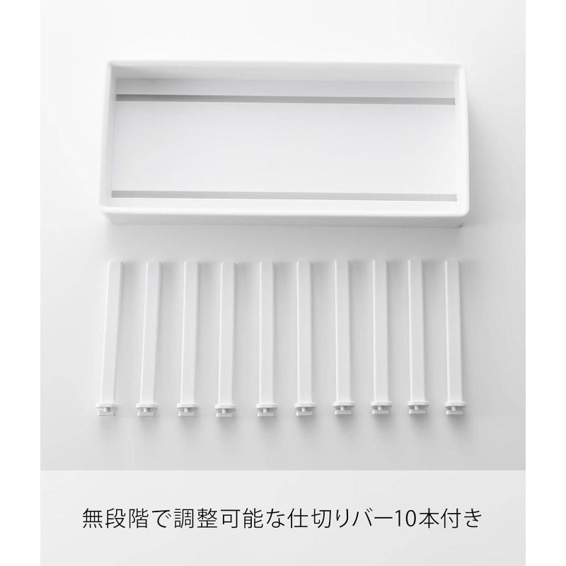 山崎実業(Yamazaki) シンク下 幅調節 鍋蓋＆フライパン収納スタンド W32 ホワイト W32×D14.1×H14cm タワー tower スライド式 仕切りバー 1359