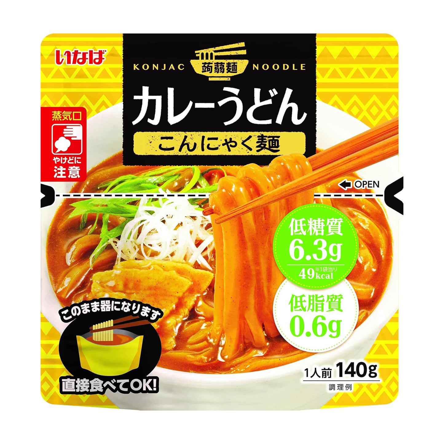 いなば食品 いなば 国産 カレーうどんこんにゃく麺140g×6個