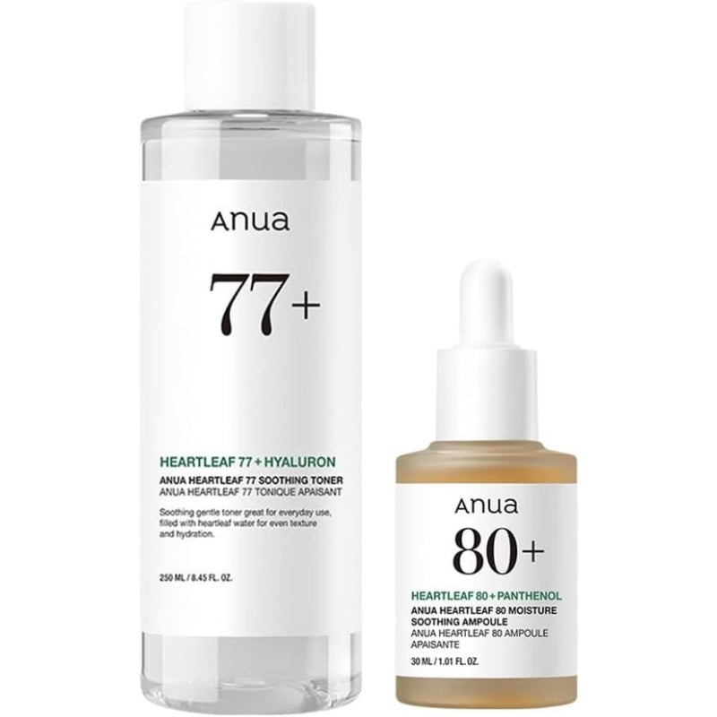 ANUA(アヌア)ドクダミ 77スージングトナー 250ml+ドクダミ80モイスチャースージングアンプル30ml+ドクダミ70インテンスカーミングクリーム50ml 3STEPセット(化粧水＋美容液＋クリーム) 水分保湿 オールインワン ゆらぎ肌 オイリー肌 スキンケアセット 化粧品 スキンケア 【公式・正規品】