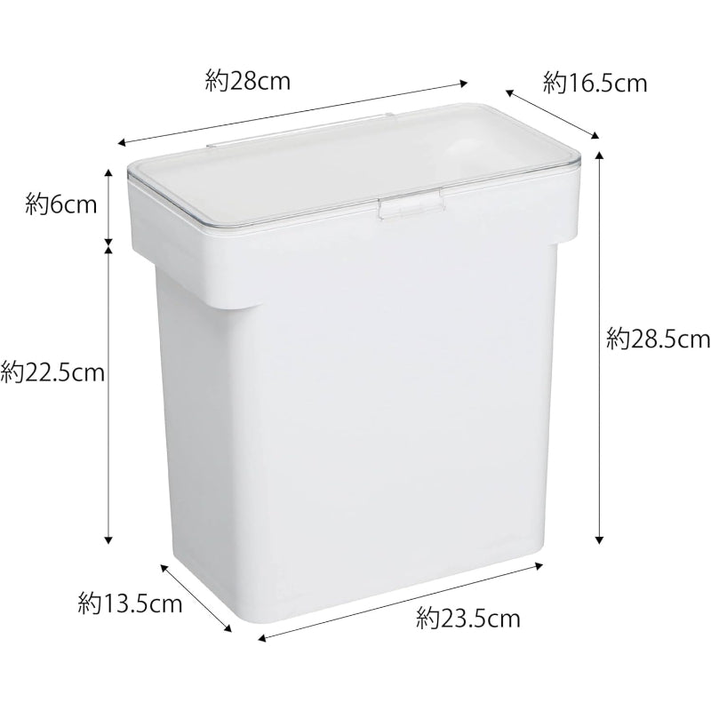 山崎実業(Yamazaki) 密閉 袋ごと ペットフードストッカー 3ｋｇ 計量カップ付 ホワイト 約W28×D16.5×H28.5㎝(蓋開口時:約H43.㎝) タワー フードストッカー 保存容器 5613