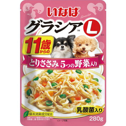 いなば グラシアL 11歳からのとりささみ 5つの野菜入り 280g 6個セット