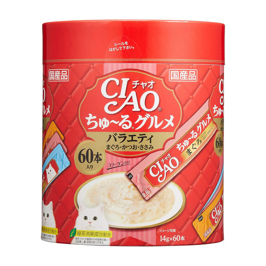 チャオ (CIAO) ちゅ~るグルメ バラエティ 60本 猫用おやつ