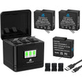 Homesuit Insta360 Ace Pro/Insta360 Ace 互換バッテリー 1800mAh×3個，インスタ急速充電器セット USB-Cケーブル付き，Ace Pro/Ace アクセサリー 3個バッテリ同時充電可能