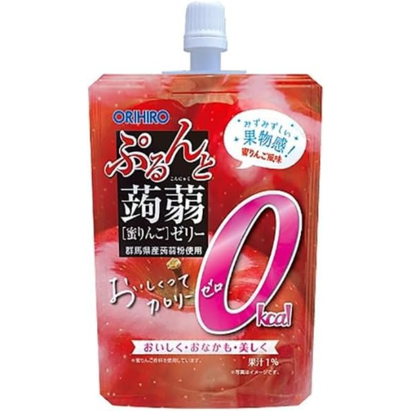【賞味期限:2026年8月 】オリヒロ ぷるんと蒟蒻ゼリー カロリーゼロ 蜜りんご 130g