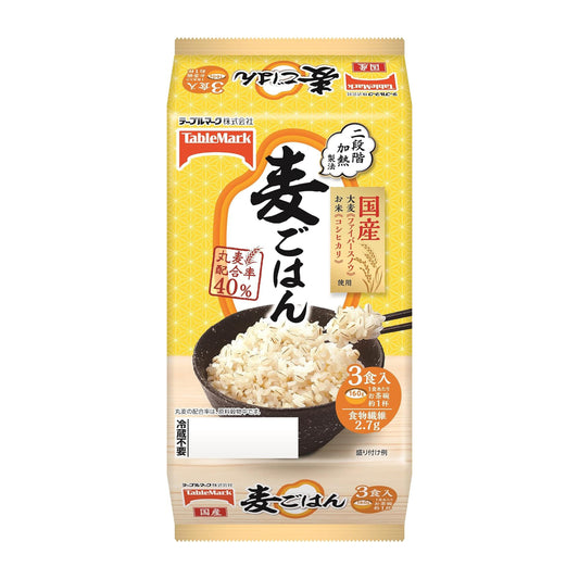 【パッケージ訳あり】テーブルマーク 麦ごはん 国産コシヒカリ使用 3食 (160g×3個)×8個入
