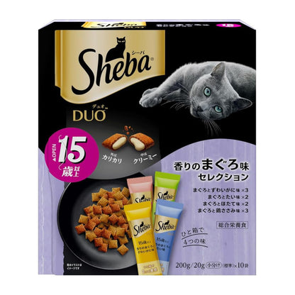 [Packaging Defective] Sheba Duo, for ages 15 and up, Fragrant Tuna Flavor Selection (200g)