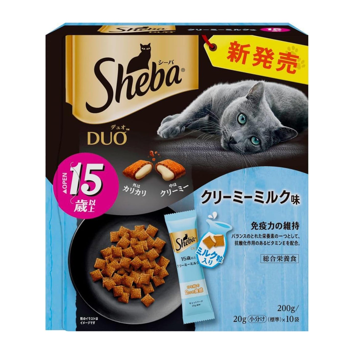 【パッケージ訳あり】シーバ (Sheba) デュオ  15歳以上 クリーミーミルク味 200g