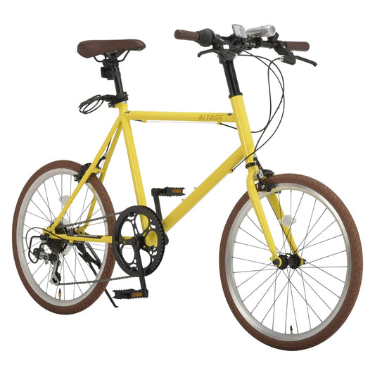 [Damaged packaging] [Free shipping] ALTAGE AMV-001 Mini Velo Bicycle, 20 inch, 7-speed, colored tires, small diameter bike, light, lock