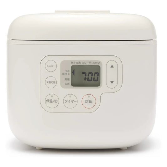 無印良品 しゃもじ置き付き炊飯器 3合 白 幅20.8×奥行25.4×高さ18.6cm MJ-RC3A3/12829065
