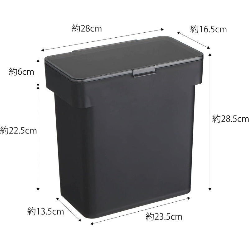 山崎実業(Yamazaki) 密閉 袋ごと ペットフードストッカー 3ｋｇ 計量カップ付 ブラック 約W28×D16.5×H28.5㎝(蓋開口時:約H43.㎝) タワー フードストッカー 保存容器 5614