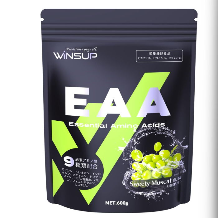 WinsUp EAA 600g ［マスカット味］ 栄養機能食品 ベータアラニン 9種の必須アミノ酸 国内製造 (Sweety Muscat, 600g)