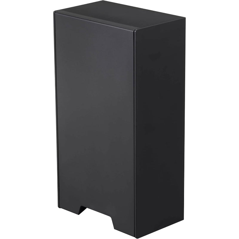 山崎実業(Yamazaki) ツーウェイ マスク収納 ケース ブラック 約W12XD7.5XH22cm タワー 強力マグネット付き 4955
