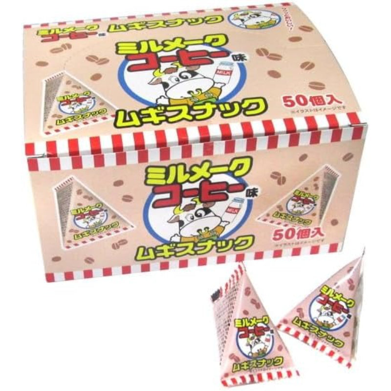 【賞味期限：2026年06月05日】リアライズプラニング ミルメークコーヒー味ムギスナック50個×6箱
