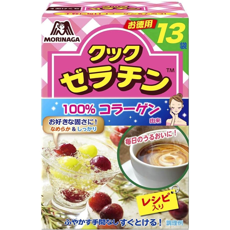 【外箱傷あり】【賞味期限：2028.12.31】森永製菓 クックゼラチン 13袋入り (5g×13P)×4箱