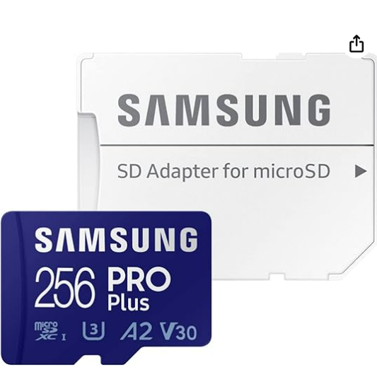 Samsung 256GB micro SD SDXC Class 10 memory card U3 A2 4K Ultra HD upto 160MB/S with Adapter MB-MD256KA/APC