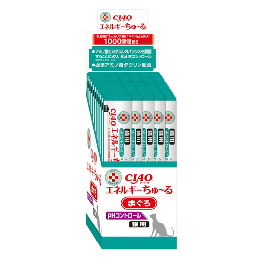チャオ (CIAO) 猫用おやつ エネルギーちゅ～る 乳酸菌1,000億個 pHコントロール まぐろ味 14グラム (x 50本)