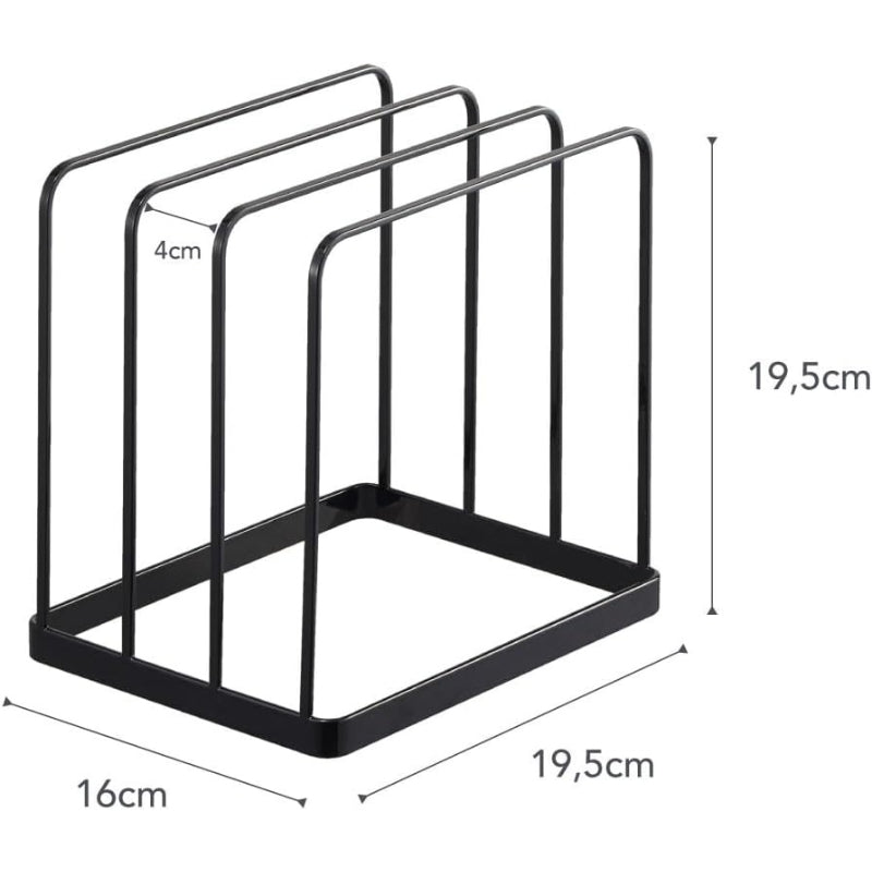 山崎実業(Yamazaki) トレースタンド ブラック 約W19.5XD16XH19.5cm タワー tower トレー立て お盆立て 引出し 仕切り 5053