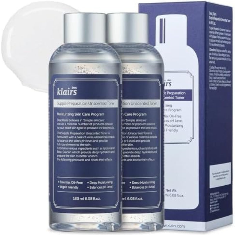 無香料 化粧水 [クレアス (Klairs)] しっとり 敏感肌 サプルプレパレーション アンセンテッド トナー 180ml オイルフリー アルコールフリー 高保湿タイプ 低刺激 導入化粧水 ヒアルロン酸 収れん スキンケア ヴィーガン 保湿 トラブル肌 toner