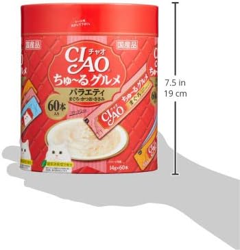 【訳あり】【賞味期限2027.6】チャオ (CIAO) ちゅ~るグルメ バラエティ 60本 猫用おやつ