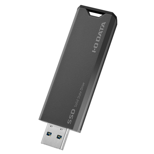 IODATA SSD 外付け 1TB グレー×ブラック 小型 スティック ポータブル 高速転送 テレビ録画対応 PS5/PS4(動作確認済) USB 3.2 Gen 2 日本メーカー SSPS-US1GRE
