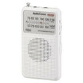 オーム電機　RAD-P338S-W　AudioComm_ポケットラジオ DSP式 AM/FM ホワイト [品番]03-0987