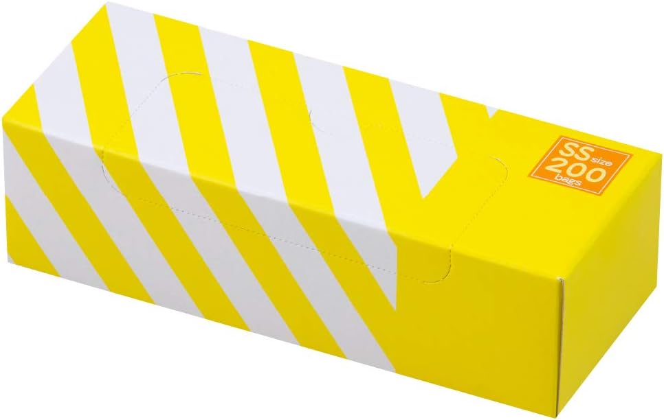 驚異の防臭袋 BOS (ボス) ストライプパッケージ /クリームイエローSSサイズ200枚入 赤ちゃん用 おむつ ・ ペット うんち ・ 生ゴミ ・ サニタリー などの処理に