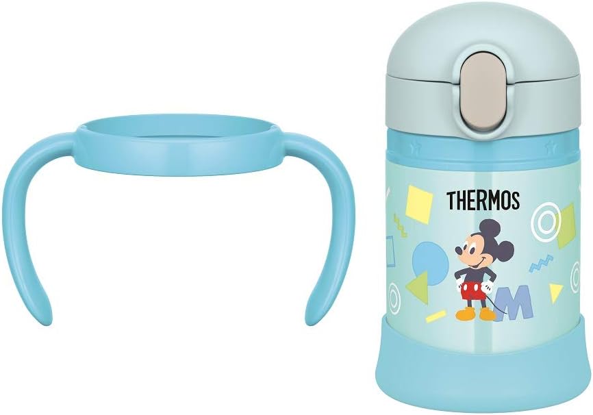 サーモス(THERMOS) まほうびんのベビーストローマグ FJL-250DS ブルー (BL) ミッキー 250ml 水筒 子供 ステンレス製魔法びん構造 スペアストローセット付き 扱いやすいワンタッチオープン 水滴飛び散り防止機能搭載