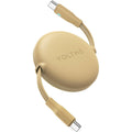 USB Type C ケーブル VOLTME 巻取り式 USB-C to USB-C 100W 5A PD3.0 急速充電 タイプc ケーブル 両引きタイプ データ転送 480Mbps 絡まない 軽量 コンパクト LEDライト付き iPhone 15、MacBook Pro、Matebook、iPad、Xperia、Galaxy等Type-c機種対応（1m イエロー）