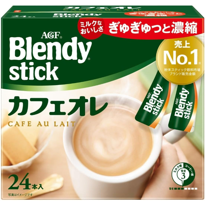 【訳あり】【賞味期限：2027.12-2028.3】AGF ブレンディ スティック カフェオレ 24本 【 スティックコーヒー 】