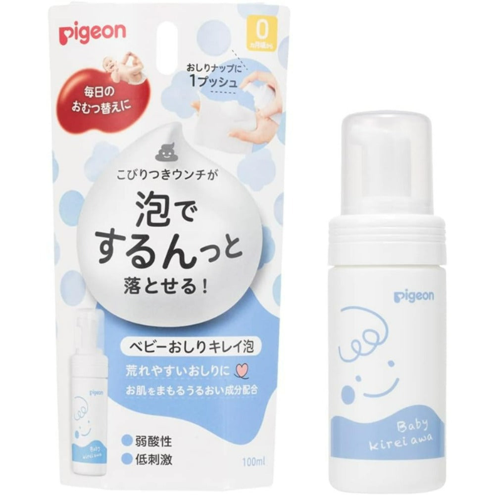 ピジョン 弱酸性 低刺激 ベビーおしりキレイ泡 100ml ホワイト