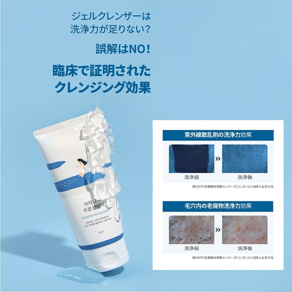 【訳あり】ROUND LAB バーチジュース モイスチャライジングクレンザー／スージング・低pH・ジェルタイプクレンザー 150ml 5.07液量オンス（1パック）