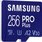 Samsung 256GB micro SD SDXC Class 10 memory card U3 A2 4K Ultra HD upto 160MB/S with Adapter MB-MD256KA/APC
